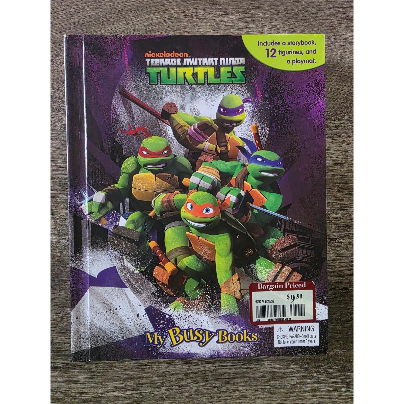 TMNT My Busy Books Teenage Mutant Ninja Turtles Storybook 12 Figures Playmat Set