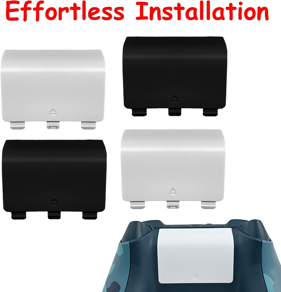 4 Pack Battery Cover for Xbox Series X/S Controller Replacement Back Shells