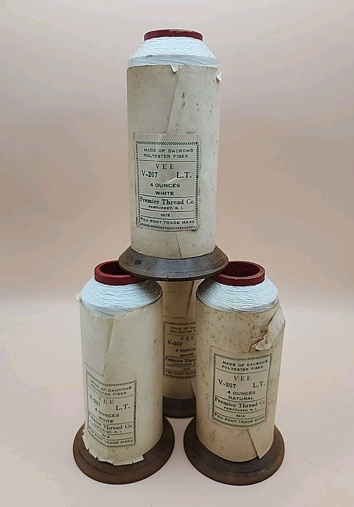 1 Spool - White 1/4lb Dacron Bowstring Material Long Bow String  Made In USA NOS