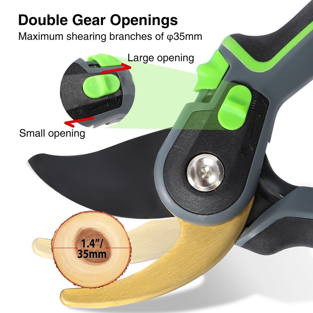 Lineslife Extendable Tree Pruner,Pole Pruner Pruning Shear, 4.6ft-10ft, Black