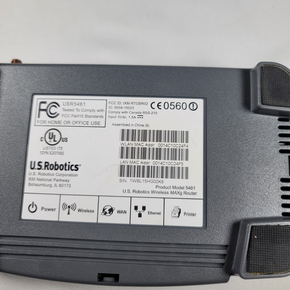 U.S. Robotics USR5461 802.11g Wireless MAXg Router Replacement UNIT ONLY*