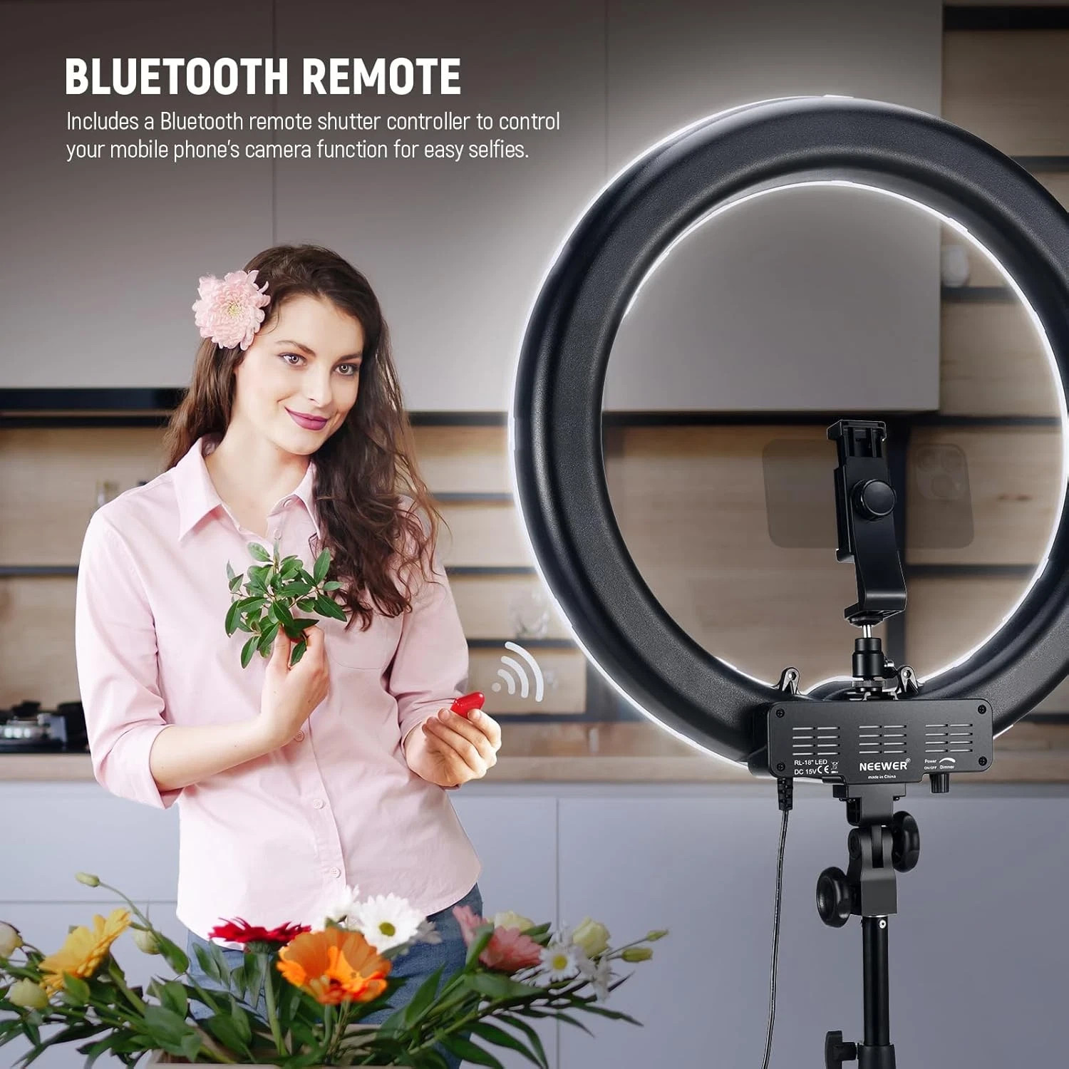 22 Inch 3 Color 50W Round Ring Light For Video & Photo 2700K - 7000K