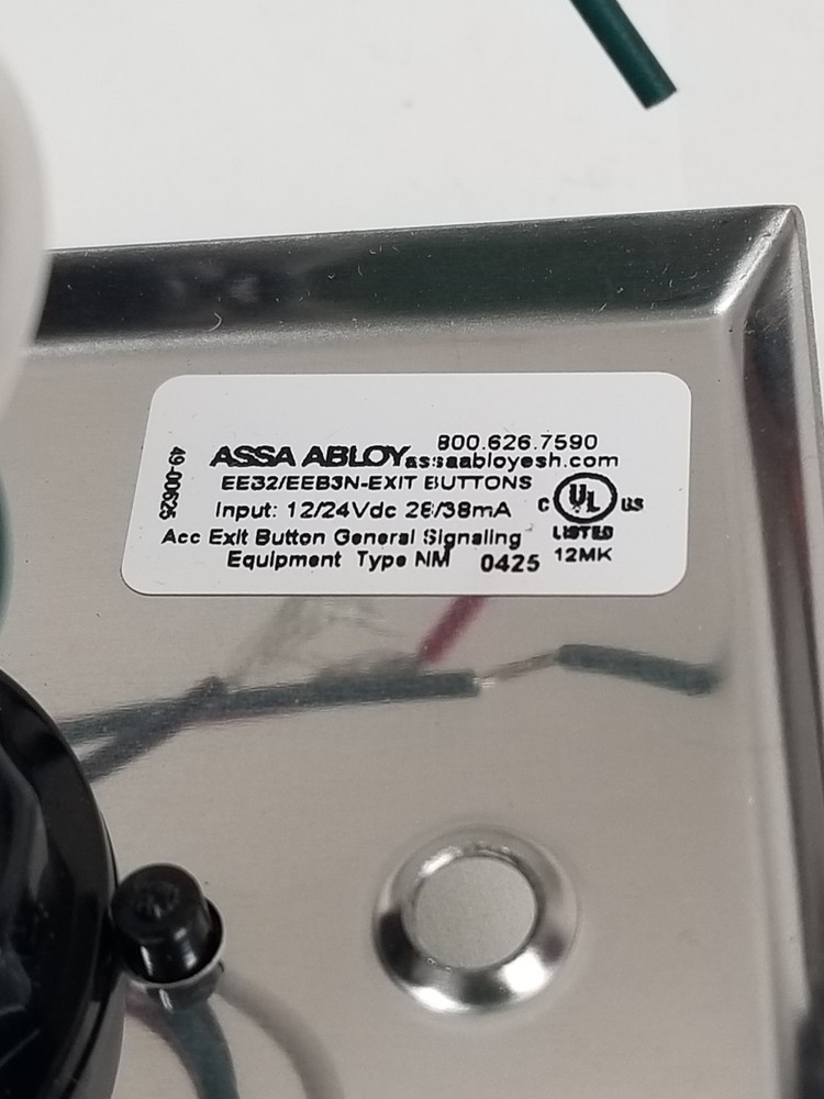 Assa Abloy Securitron EEB2 Emergency Exit Button Green 30 Second Timer NEW