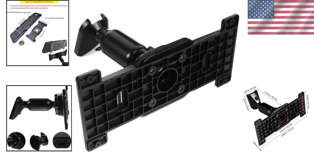 Compact Rearview Mirror Dash Cam Mount - Stabilizes Your Camera Effortlessly