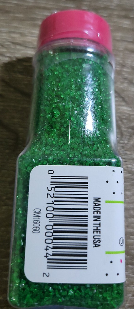 Cake Mate Green Sugar Crystals Cake Decorating 2.2oz Baking,Decorating
