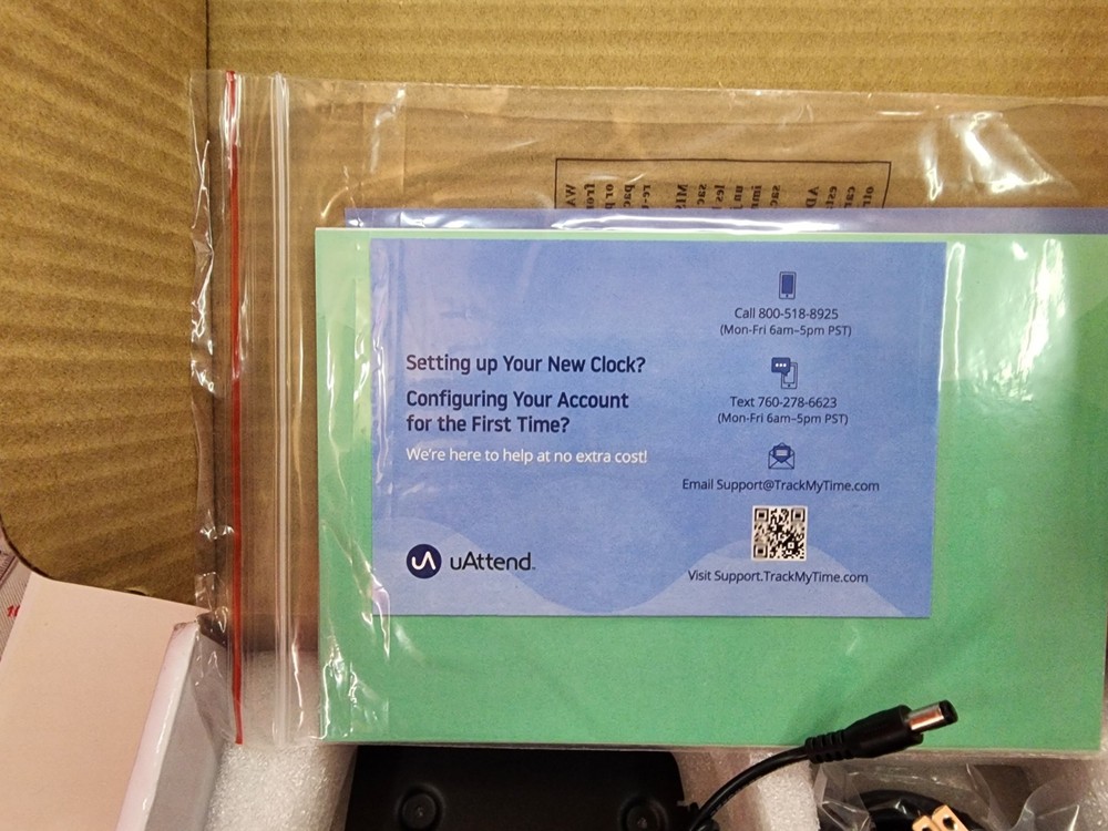Time Clock uAttend BN6000 Biometric System for Small Business with Cloud-Based
