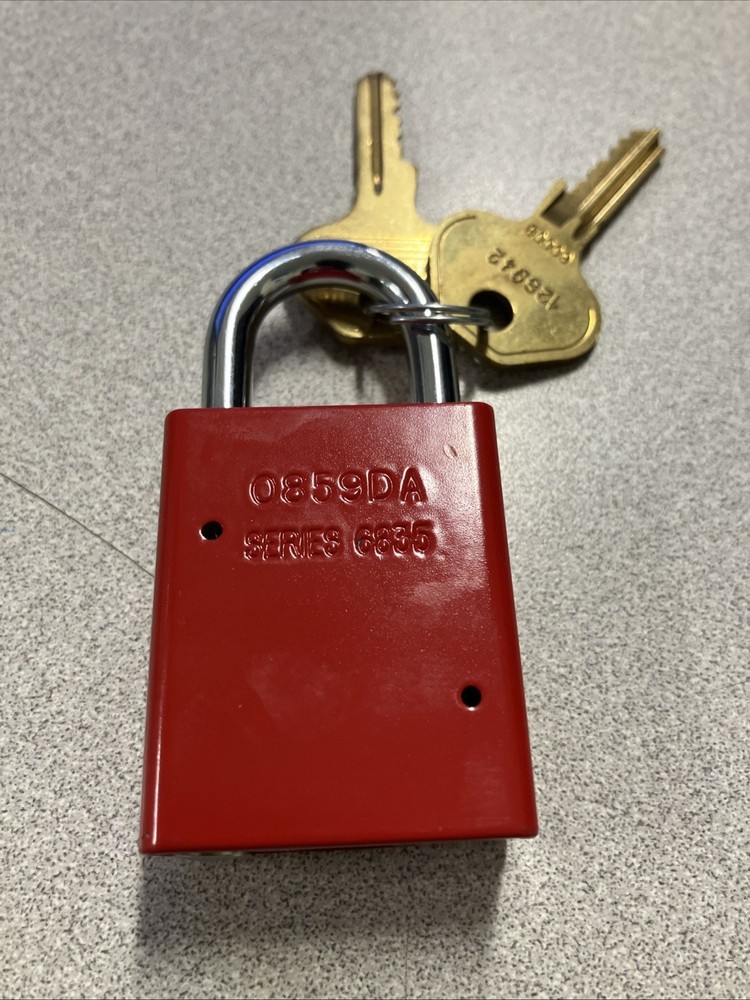 Master Lock Safety Lockout Padlock Red
