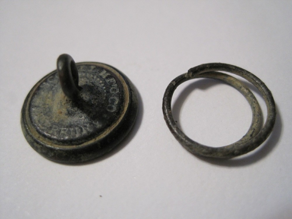 Antique U.S. Button (1852 - 1875) Waterbury Shield Not Raised