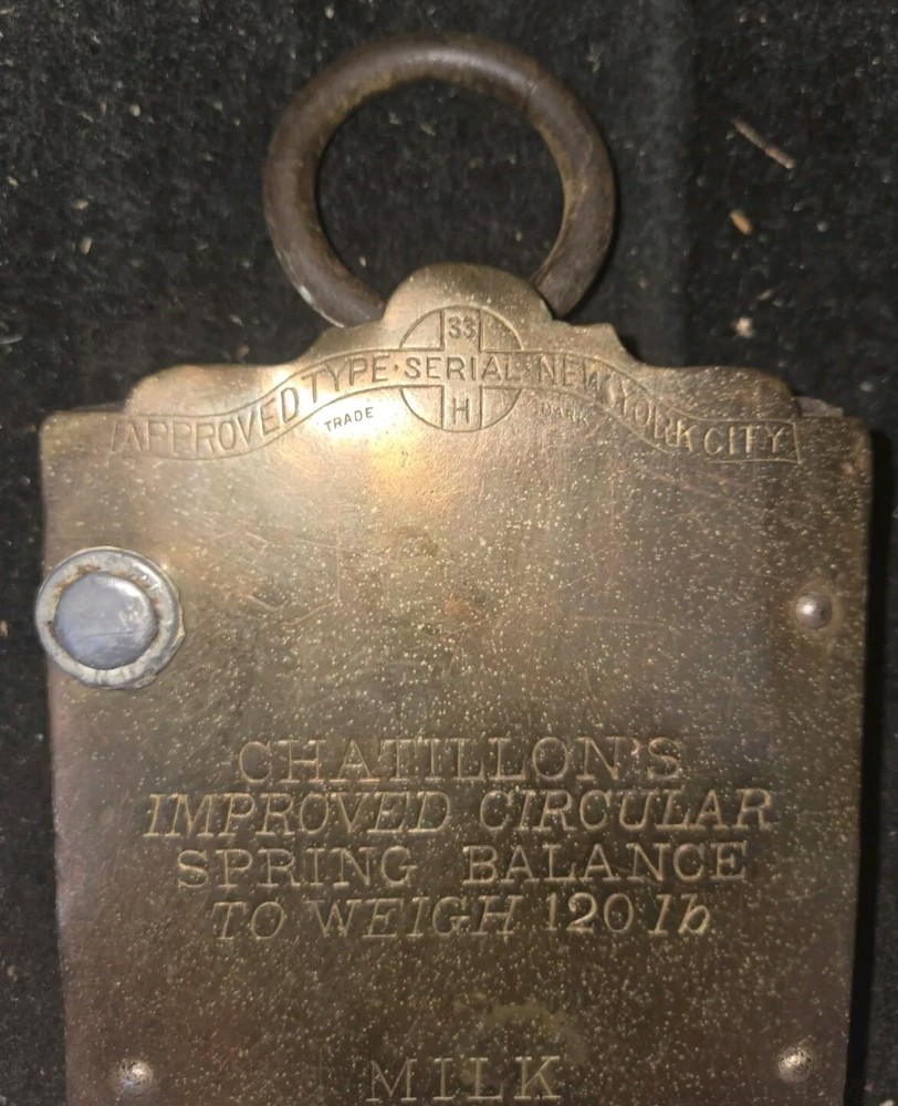 ANTIQUE CHATILION'S HANGING MILK SCALE 120lbs