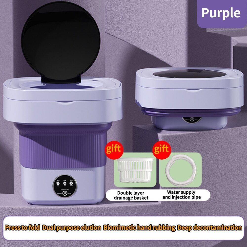Portable Washing Machine and Dryer Combo 8L Foldable Mini Laundry Washer Machine