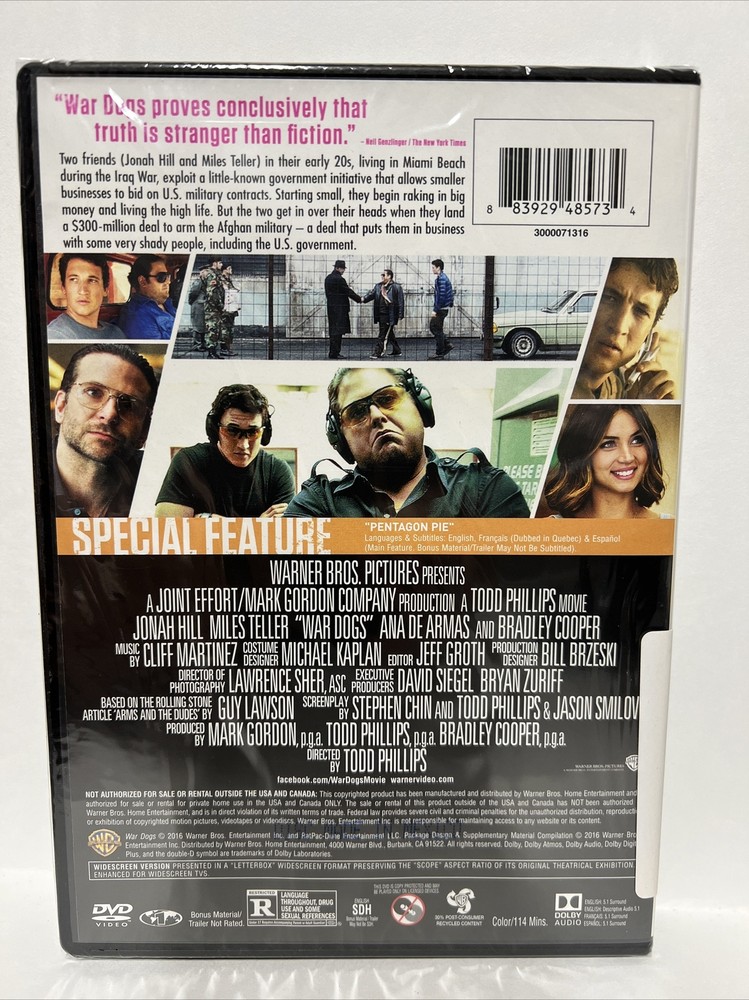 War Dogs (DVD, 2016)
