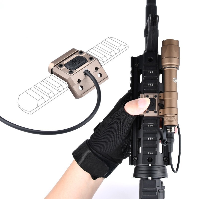 WADSN Tactical M300/M600 Flashlight ModButton Switch With Mount For Scout light