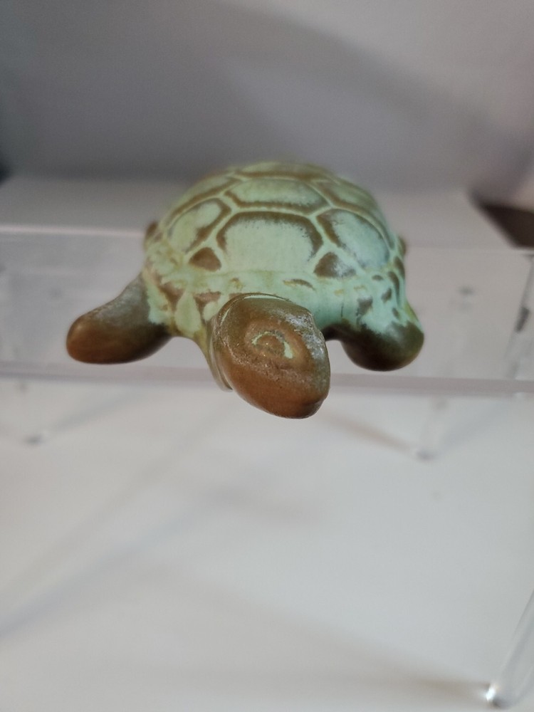Vintage Stone Carved Turtle Figurine Rustic Look 5"