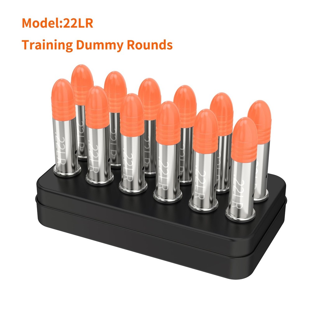 Befbox 22LR Snap Caps Training Dummy Rounds Practice Safe Orange