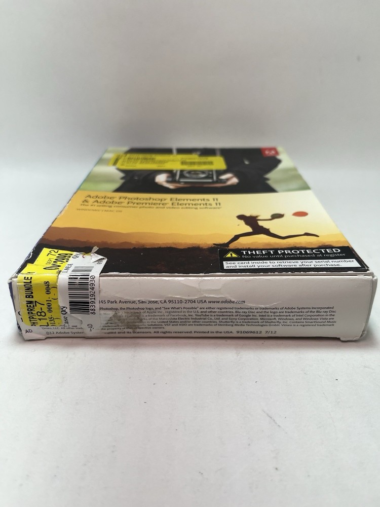 Adobe Photoshop Elements 11 & Adobe Premiere Elements 11 Bundle Pack New Sealed