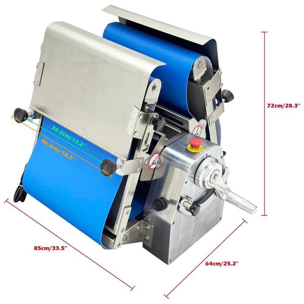 Dough Sheeter Reversible Electric Foldable Dough Pressing Machine Pastry Sheeter