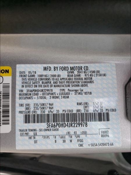 FUSION 2018 Air Shutter 603816