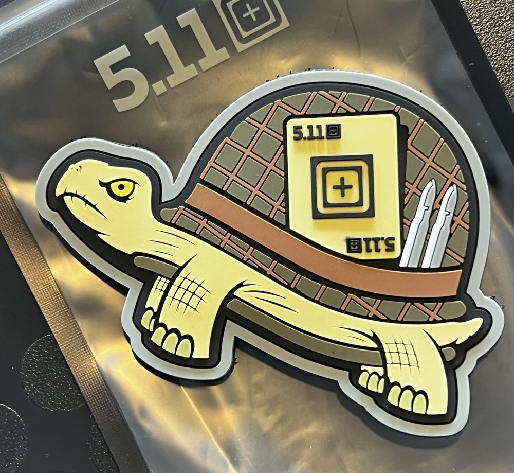 5.11 TACTICAL*** SIR TACTICAL TURTLE *** 3D PVC MORALE PATCH ~ WOW!!