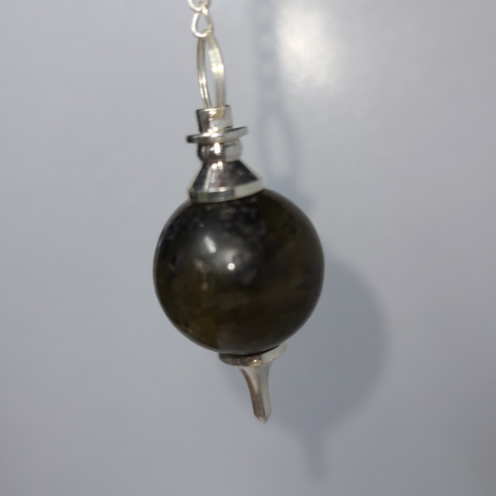 Labradorite Sephoroton Ball Sphere Crystal Dowsing Pendulum Divination Tool