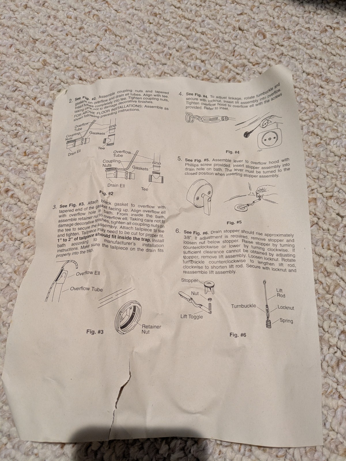 Kohler Vintage Bath Drain Kit - Polished Brass - 7178 - Restorations - Open Box