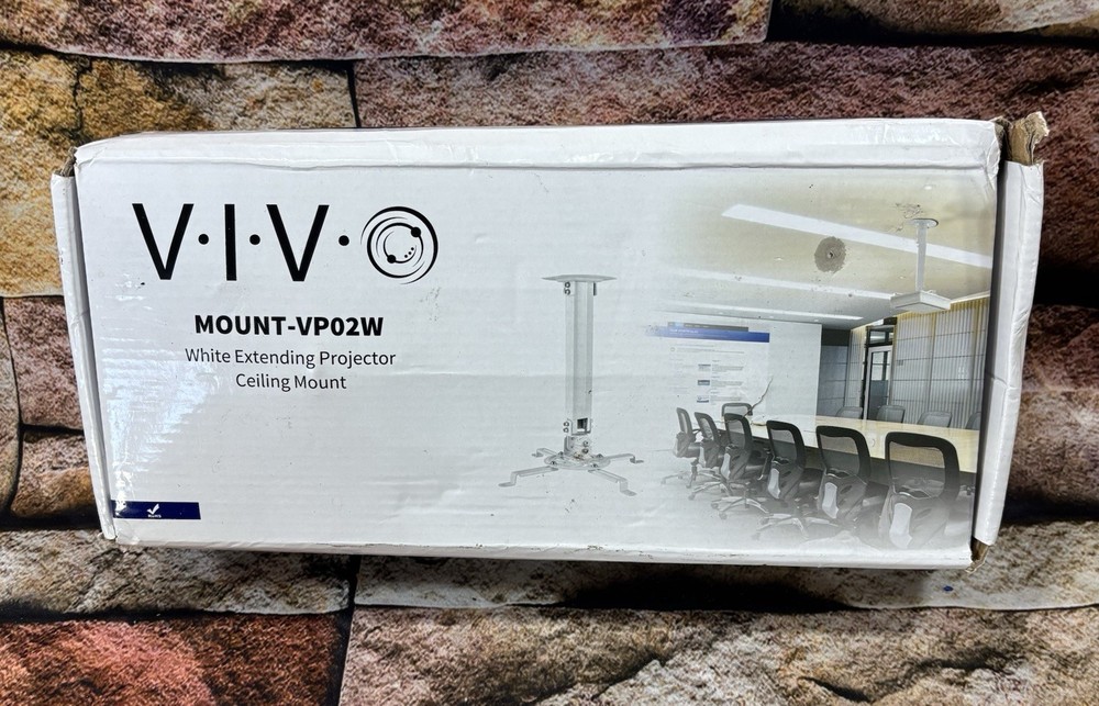VIVO MOUNT-VP02W  Universal Extending Ceiling Projector Mount - White