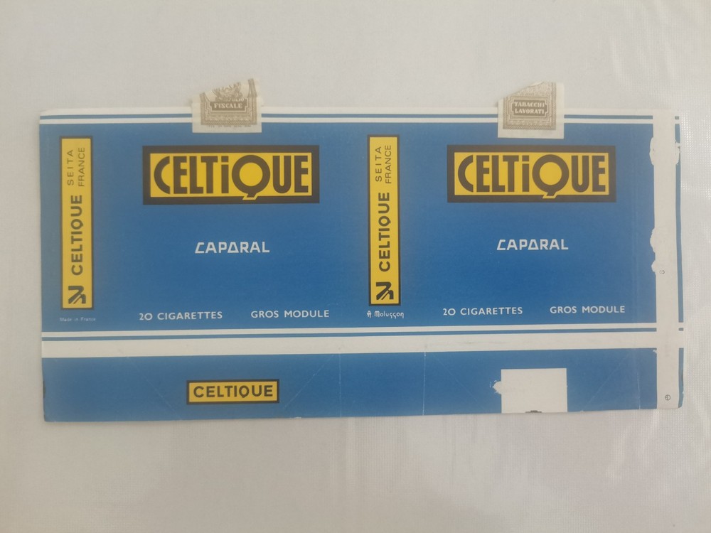 opened empty cigarette soft pack--84 mm-Italy-Celtique