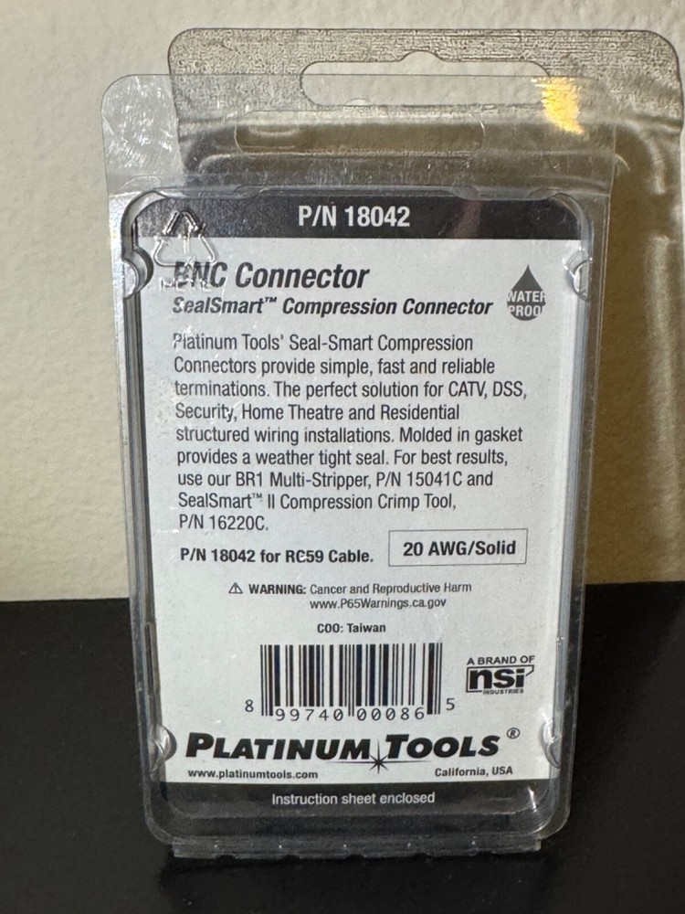 BNC connector Platinum tools