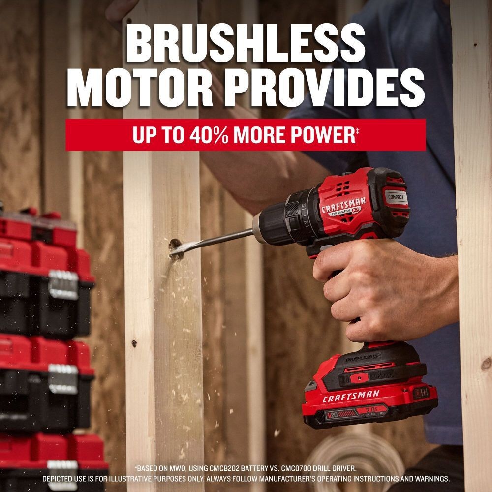 Craftsman V20 Brushless Rp Compact Drill Driver Kit