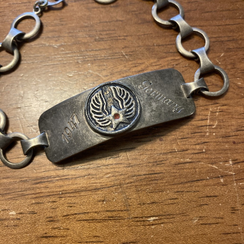 Estate Find US Air Force Bracelet Engraved 1947 Germany Post War Collectible