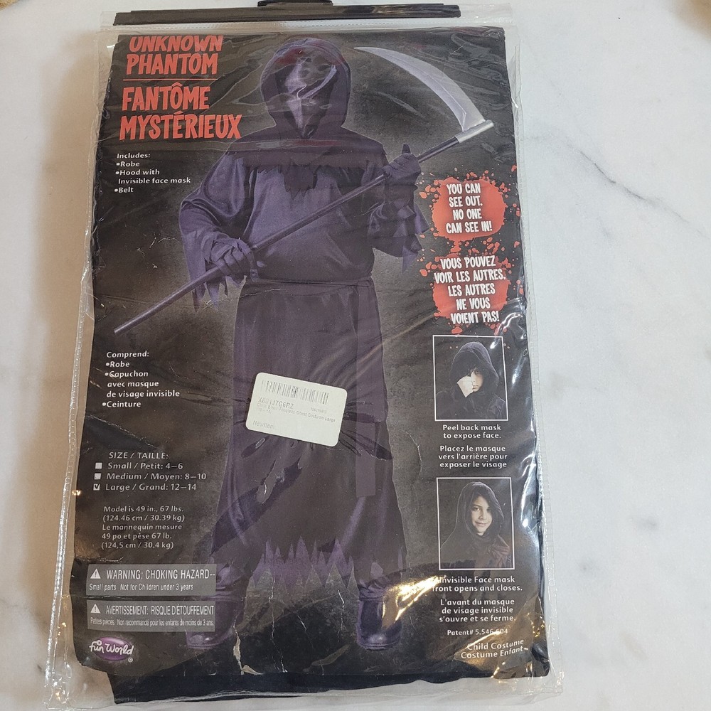Unknown Phantom Costume Child SIZE Large 12-14