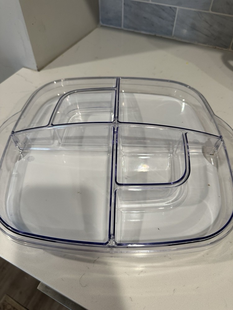 Pampered Chef Large Cool Serve Tray Deviled Eggs, Vegetables, Fruit Used Once