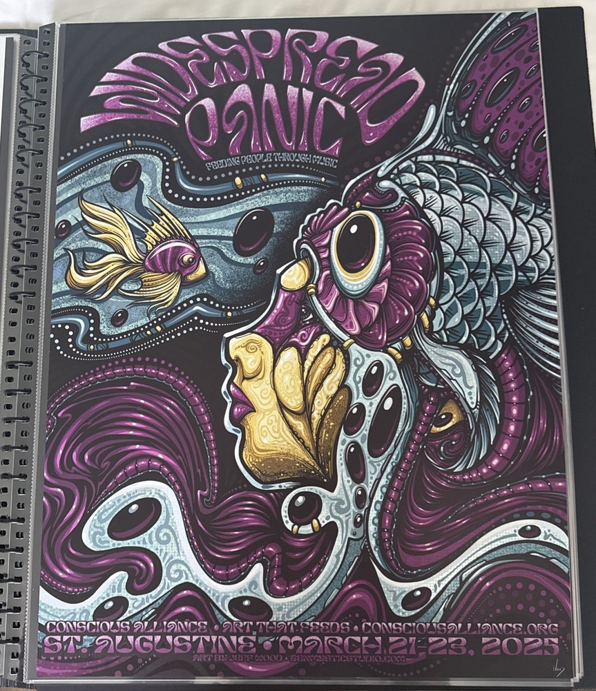 AUTHENTIC Widespread Panic DONUT FOIL POSTER St Augustine 2025 SIGNED 🔥