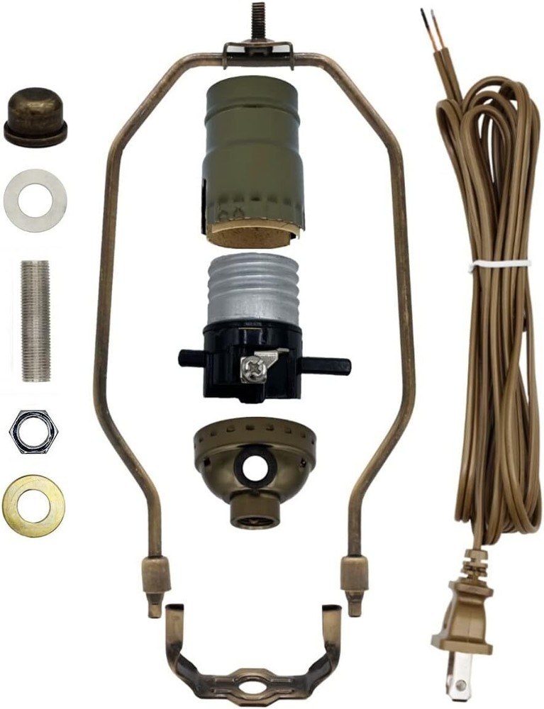 Creative Hobbies® ML93HA Antique Brass Finish Make-A-Lamp Kit
