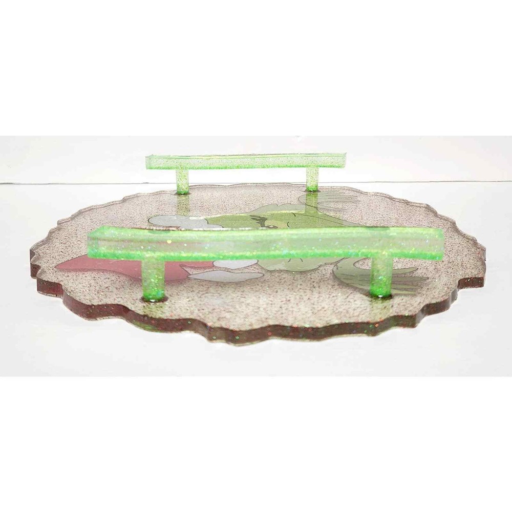 Whimsical Grinch Resin Serving Tray Handmade