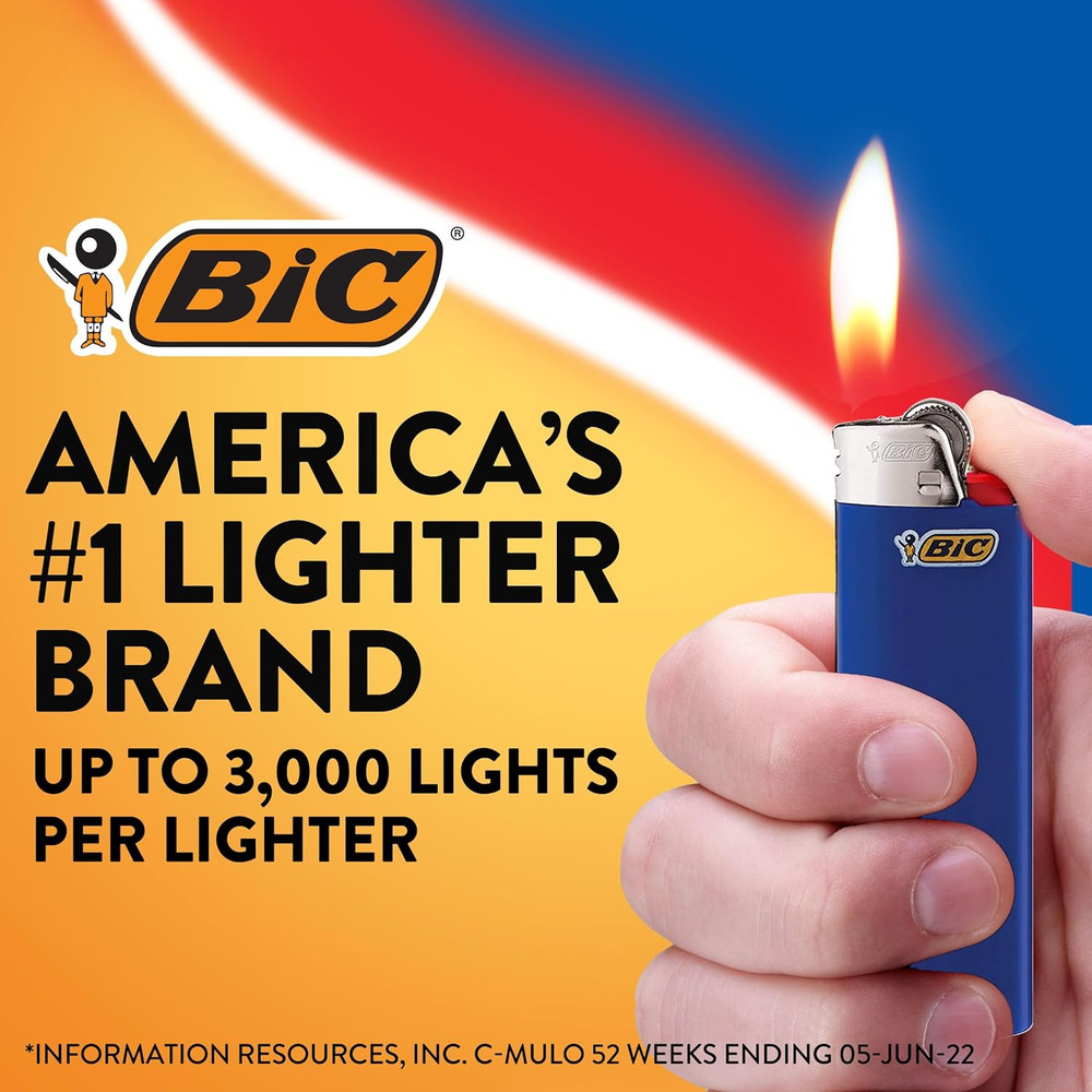 BIC Classic Maxi Pocket Lighter, Red, 12-Pack (Packaging May Vary)