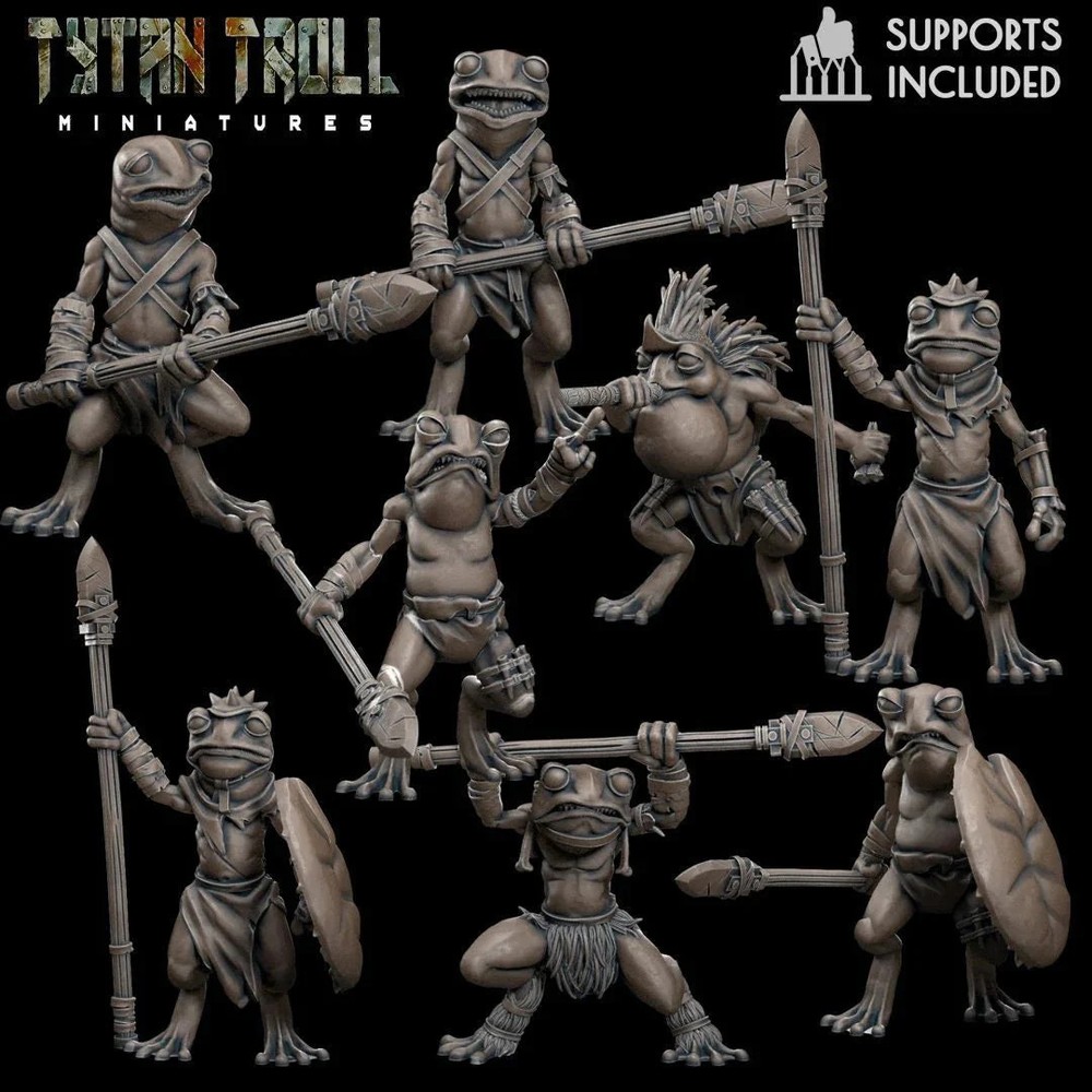 Frog Folk Fighter Miniature