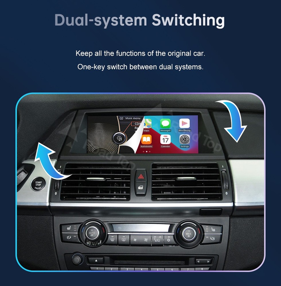 Wireless Carplay Android Auto Retrofit For BMW X5 E70 X6 E71 X1 E84 CIC 2009-15