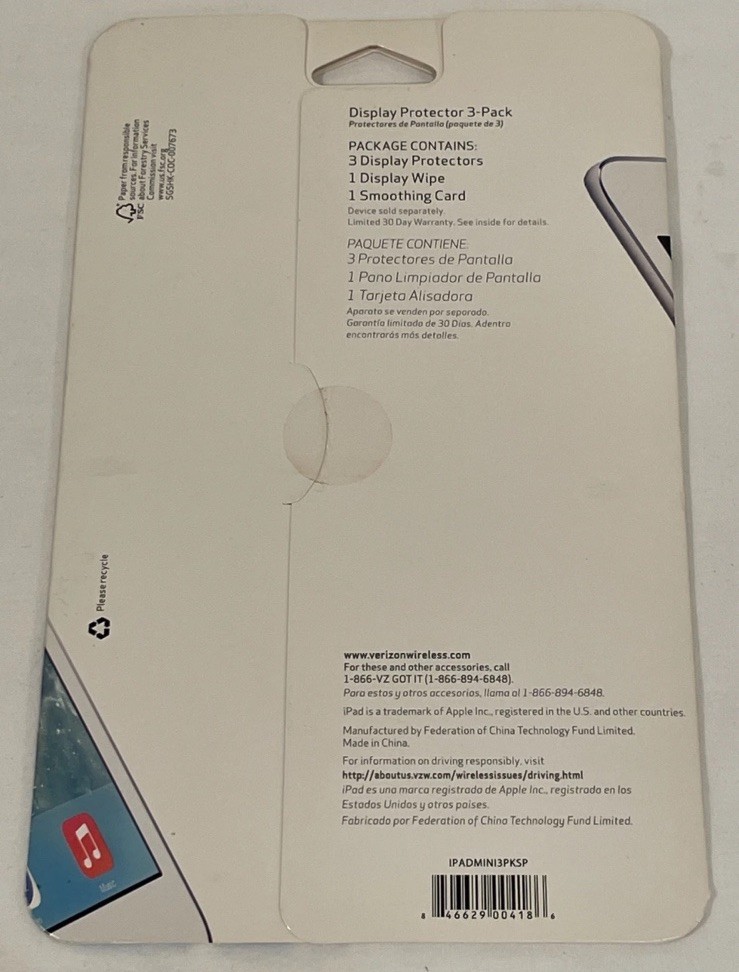 Verizon Anti-Scratch Screen Protector - iPad mini with Retina Display 3pk