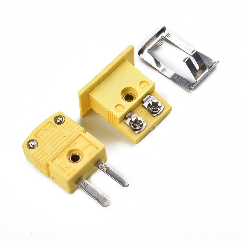 1 Set K Type Thermocouple Miniature Socket & Panel Mount Alloy-Plug Connector