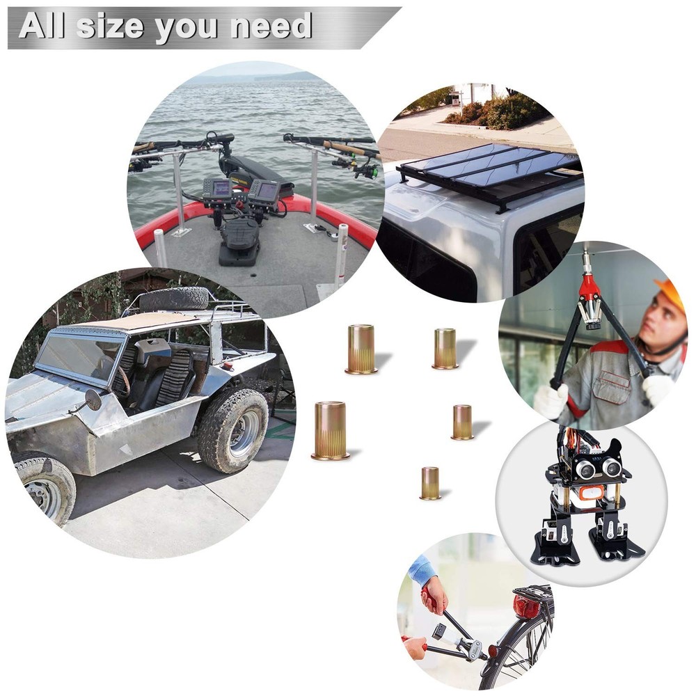 Rivet Nuts-157pcs Nutsert Kit Rivnuts Nut Sert Kits,Nutsert Assortment Carbon...