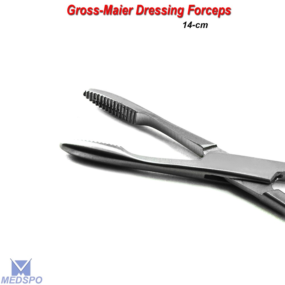 Gross Maier Dressing Forceps Atraumatic Serrated Tip Jaws Sponge Forceps CE