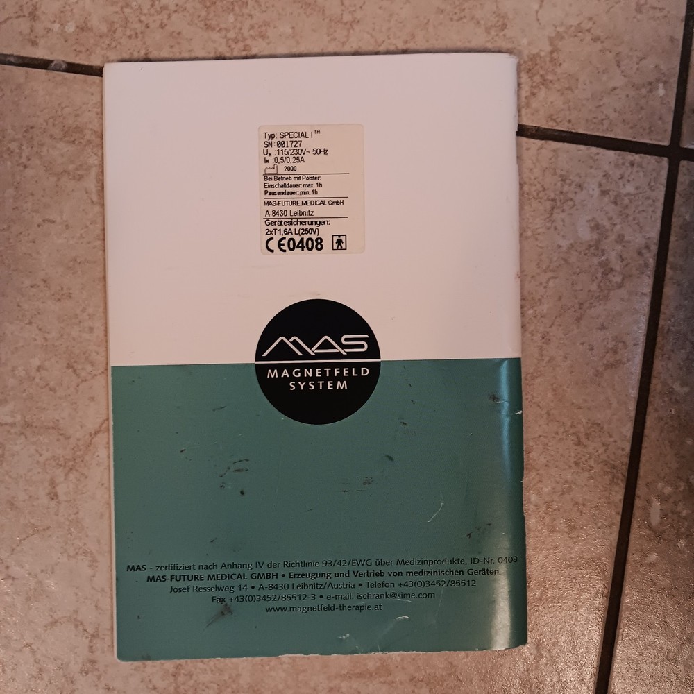 MAS 2000 PEMF WITH MAT - German made - Great Condition
