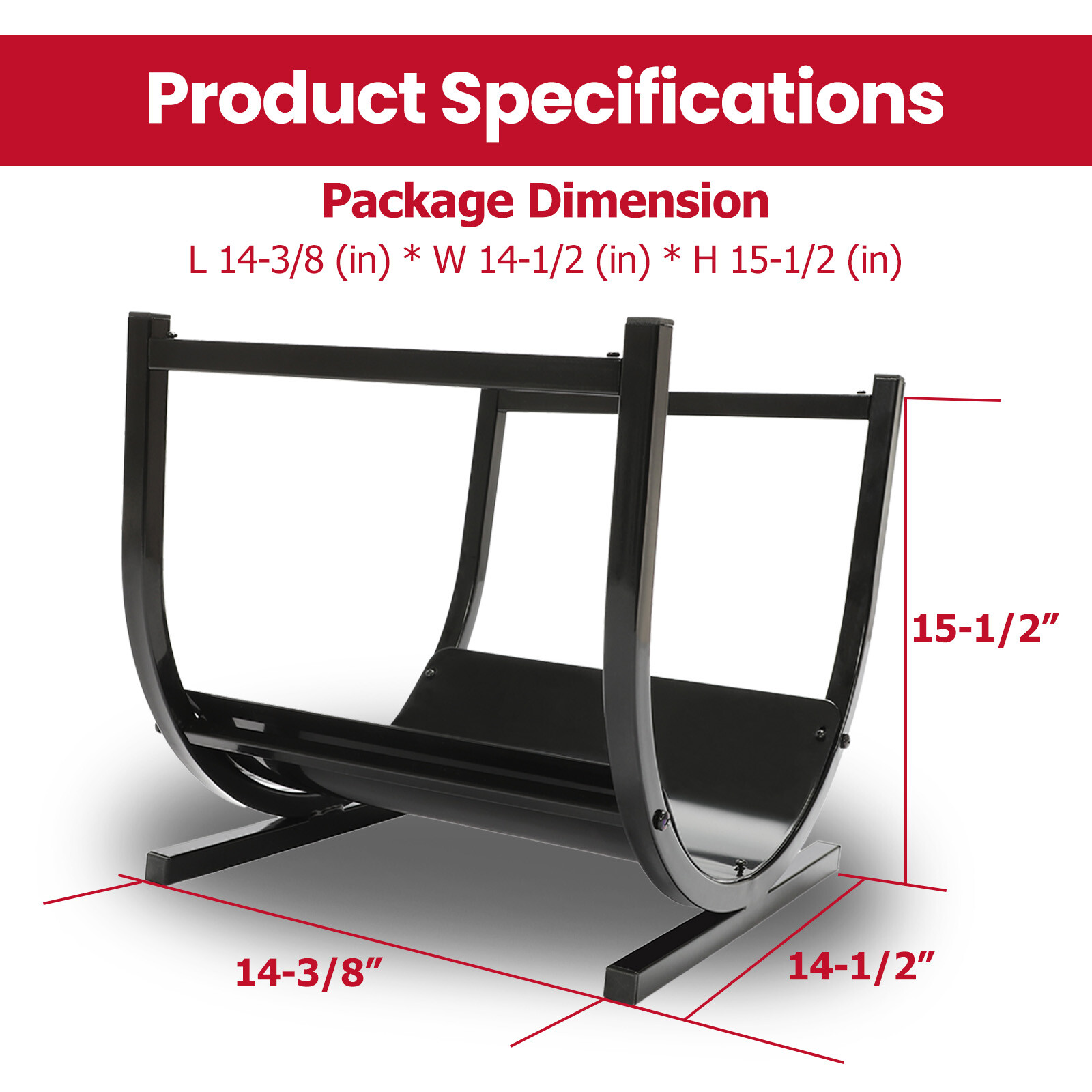 Metal Firewood Rack Log Holder Wood Storage Organiser Stand Fireplace Wood