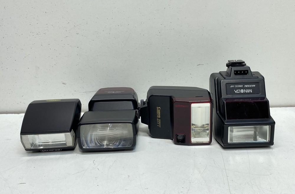 Lot of 6 Assorted Camera Flashes