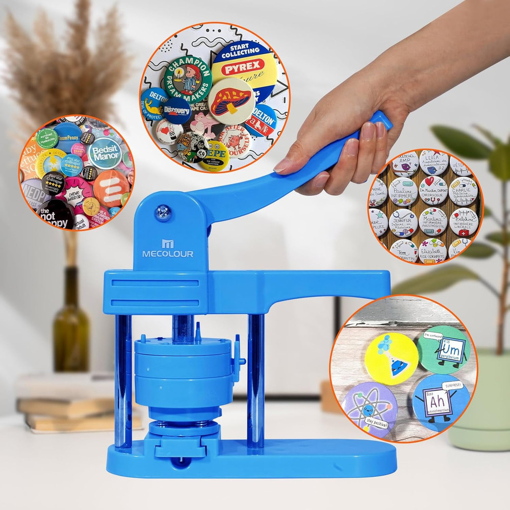 Button Maker Machine Multiple Sizes 1.26+1.73+2.28 Inch Pin Maker Machine,150Pcs