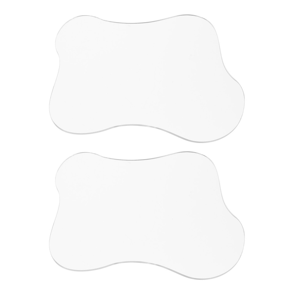2pcs Acrylic Irregular Coasters, Cloud Shape Cup Mat Coffee Mug Pad Clear