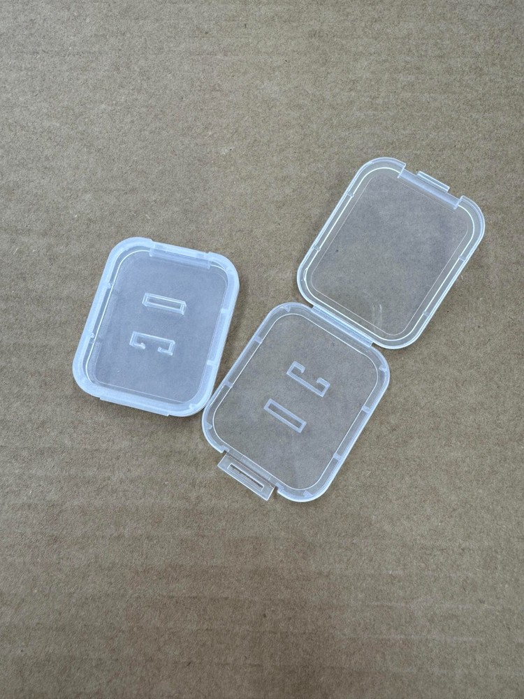50-pack clear Micro SD card cases