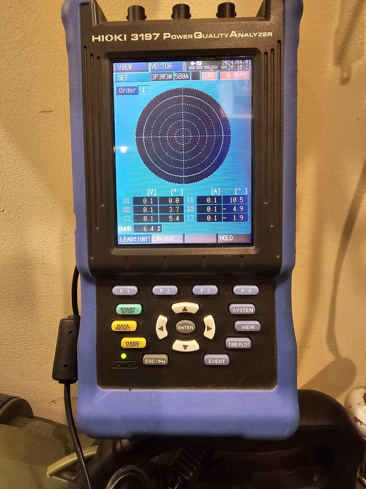 Hioki 3197 Three Phase HandHeld Power Quality Analyzer Meter MINT