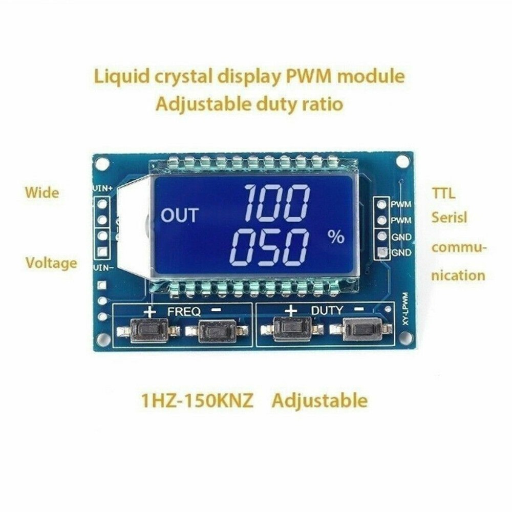 Signal Generator PWM Pulse Frequency Duty Cycle Adjustable Module LCD Display
