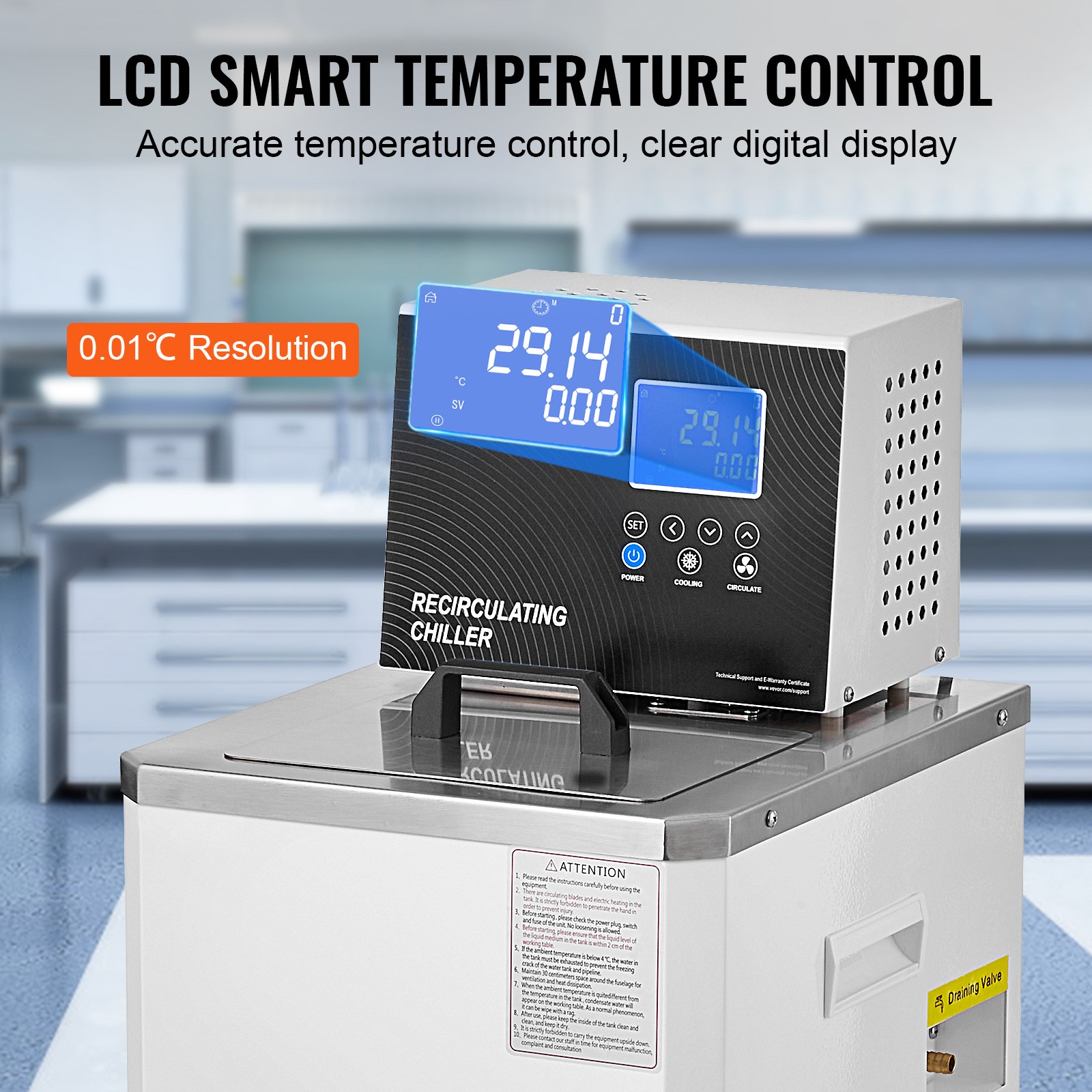 Laboratory Chiller Circulator 6L Lab Recirculating Chiller -4°F-212°F